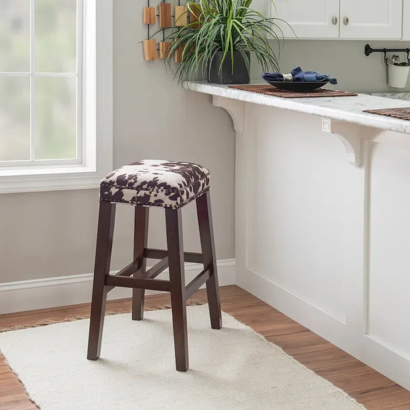 Tabouret de bar imprimé vache Ian Brown