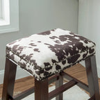 Tabouret de bar imprimé vache marron