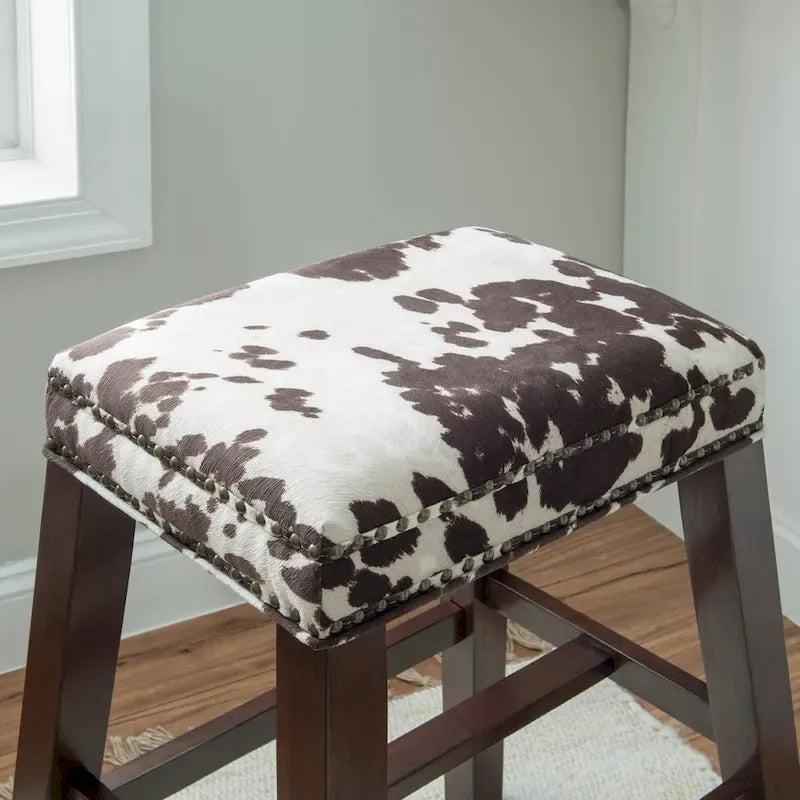 Tabouret de bar imprimé vache Ian Brown