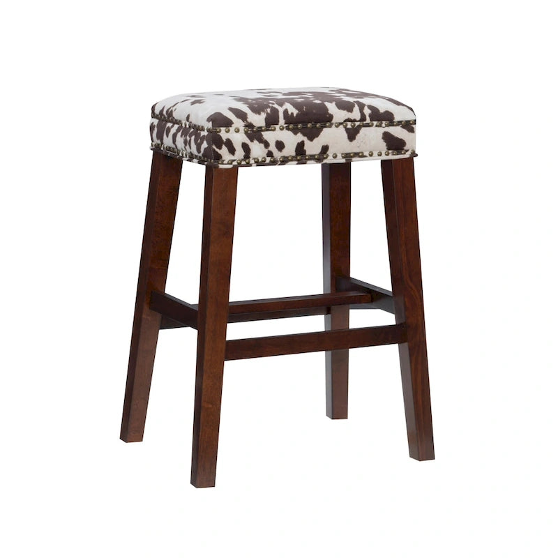 Tabouret de bar imprimé vache Ian Brown