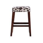 Tabouret de bar imprimé vache marron
