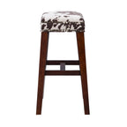 Tabouret de bar imprimé vache marron