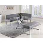 Coin repas réversible gris foncé - 124 x 181 x 85 cm