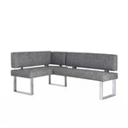 Coin repas réversible gris foncé - 124 x 181 x 85 cm