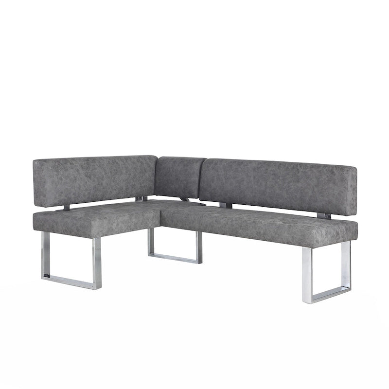 Coin repas réversible gris foncé - 124 x 181 x 85 cm