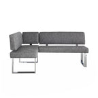 Coin repas réversible gris foncé - 124 x 181 x 85 cm