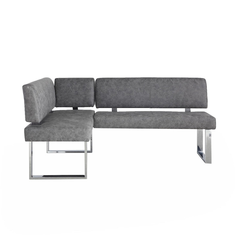 Coin repas réversible gris foncé - 124 x 181 x 85 cm