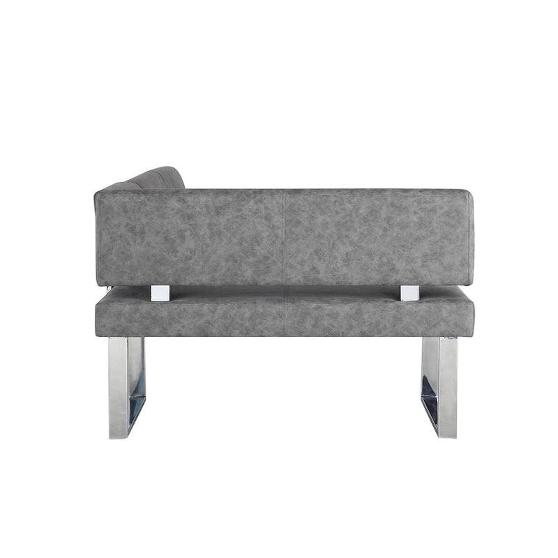 Coin repas réversible gris foncé - 124 x 181 x 85 cm