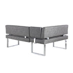 Coin repas réversible gris foncé - 124 x 181 x 85 cm
