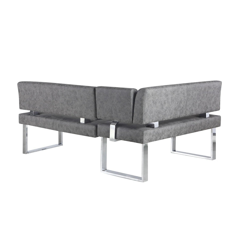 Coin repas réversible gris foncé - 124 x 181 x 85 cm