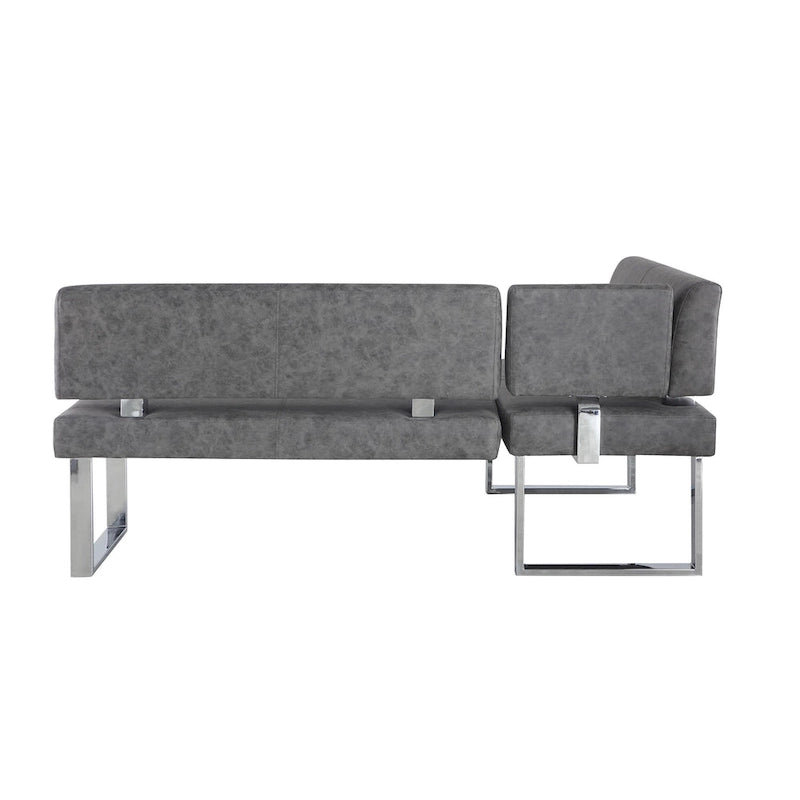 Coin repas réversible gris foncé - 124 x 181 x 85 cm
