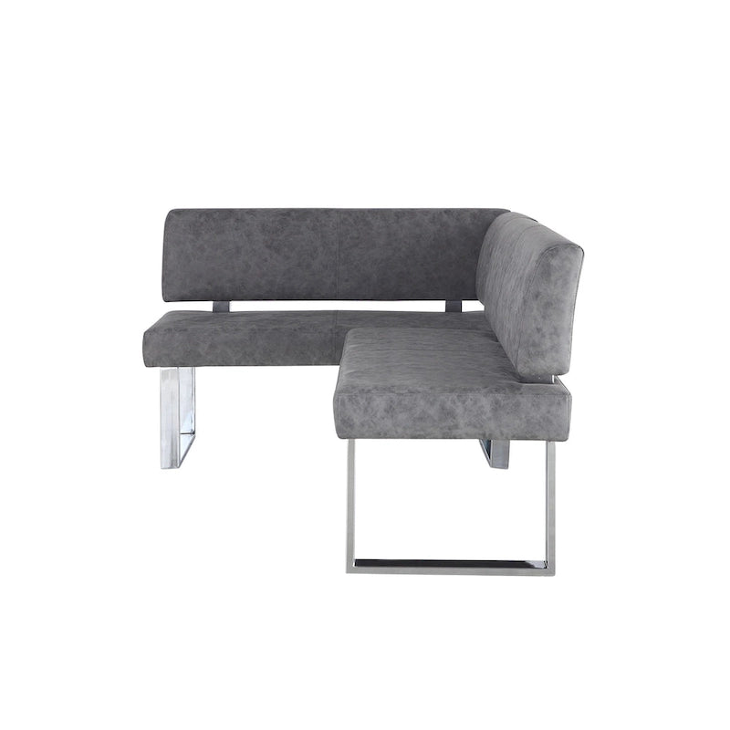 Coin repas réversible gris foncé - 124 x 181 x 85 cm