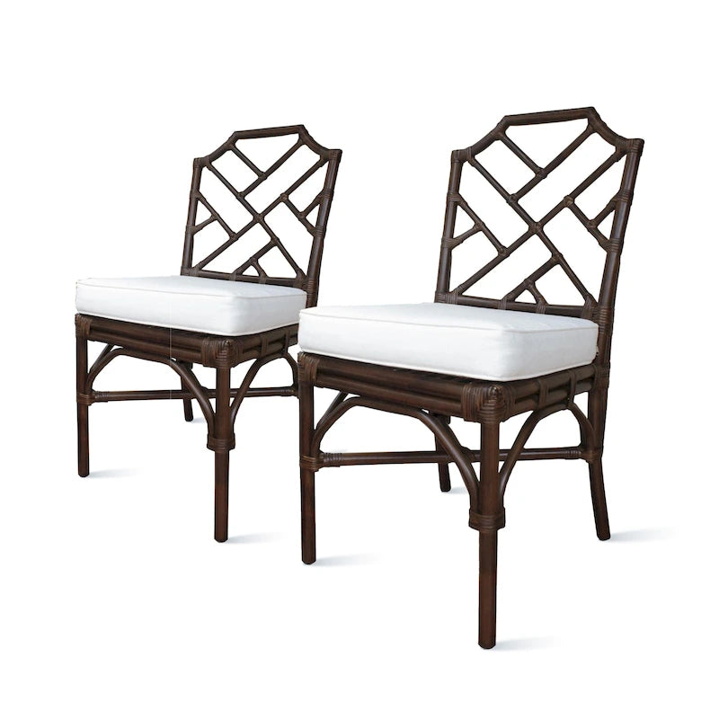 Chaises de salle à manger en rotin, (Lot de 2)