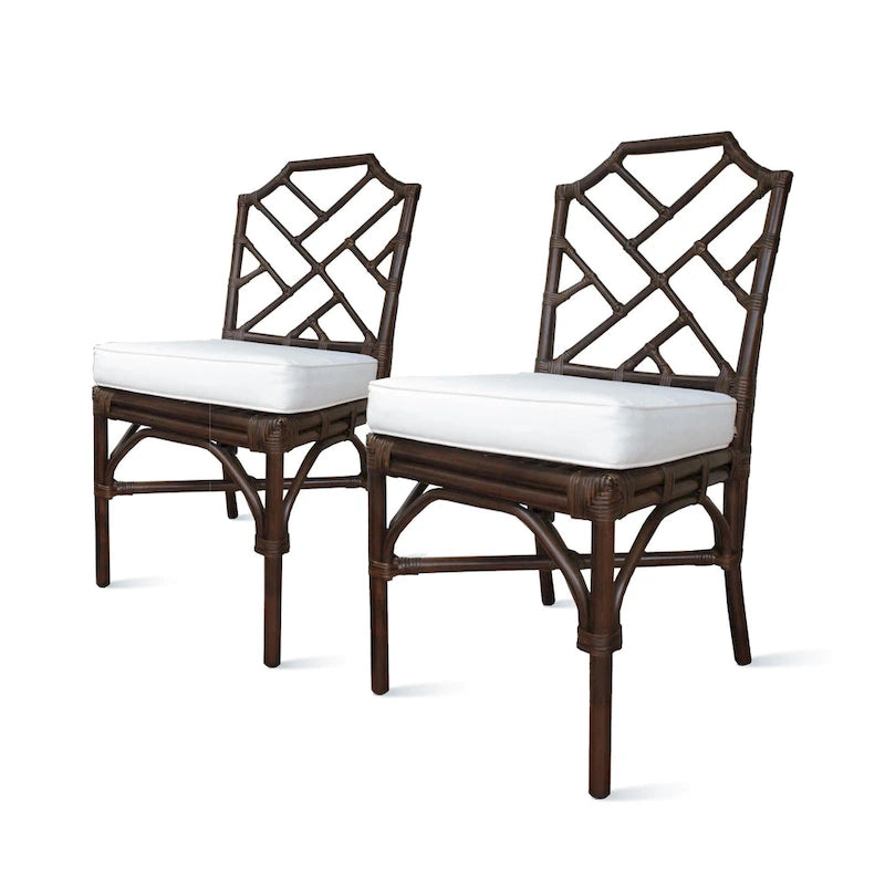 Chaises de salle à manger en rotin, (Lot de 2)
