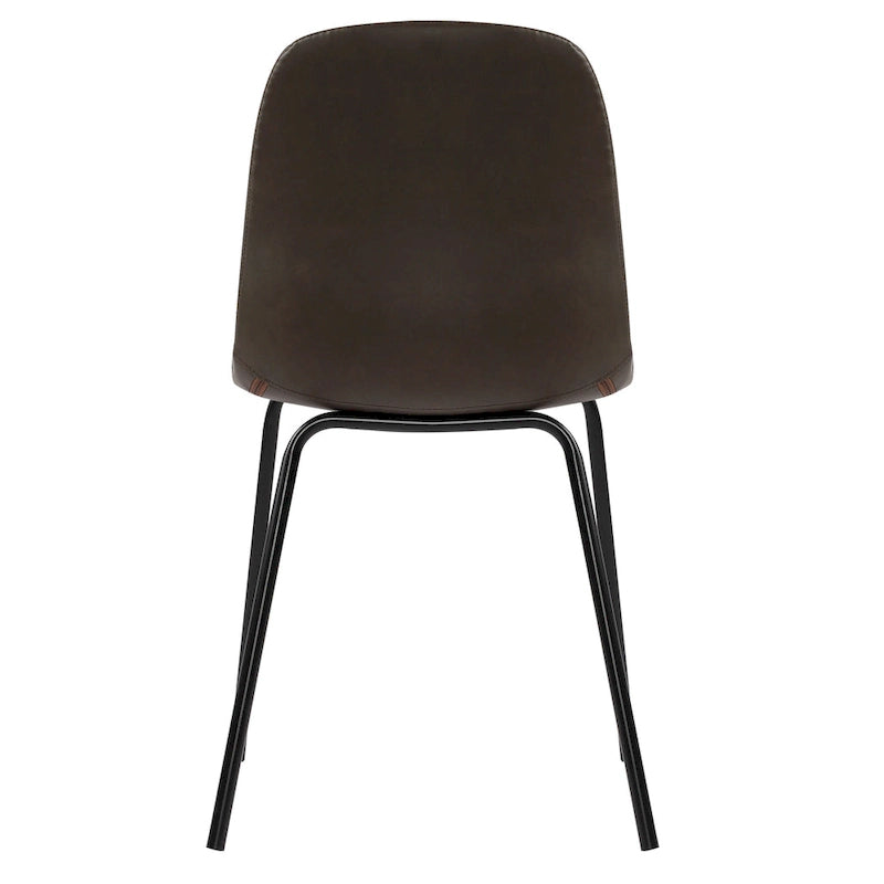 Chaises de salle à manger en similicuir, chaises d'appoint rembourrées avec pieds en métal, lot de 2