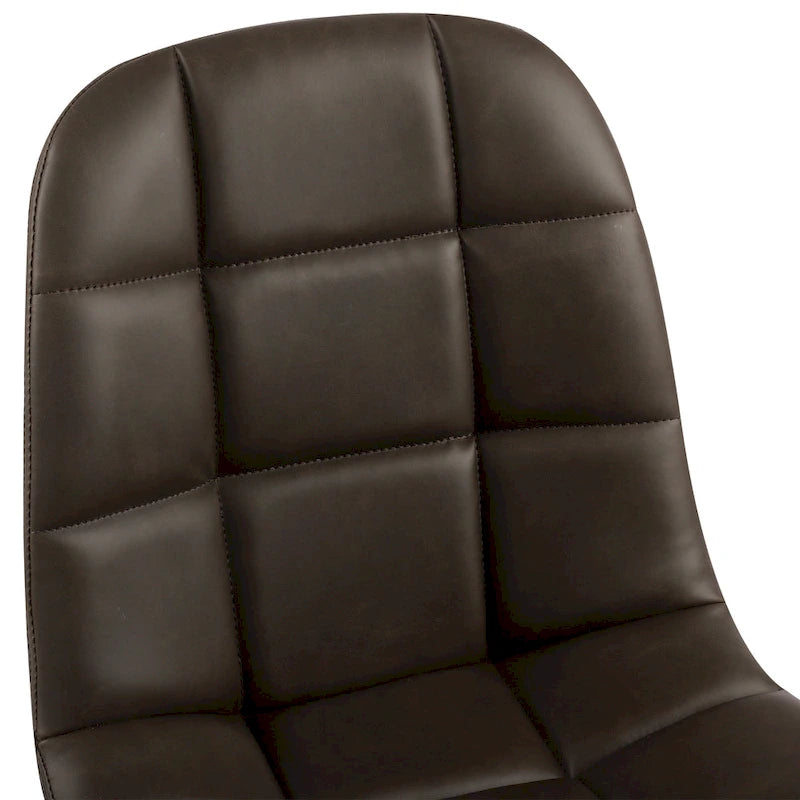 Chaises de salle à manger en similicuir, chaises d'appoint rembourrées avec pieds en métal, lot de 2