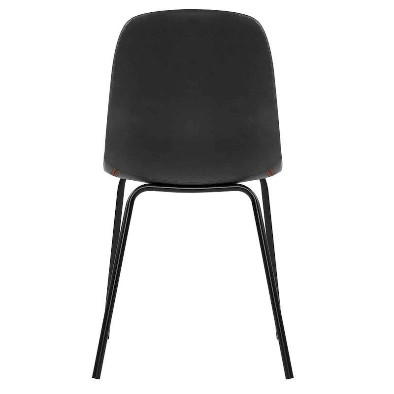 Chaises de salle à manger en similicuir, chaises d'appoint rembourrées avec pieds en métal, lot de 2