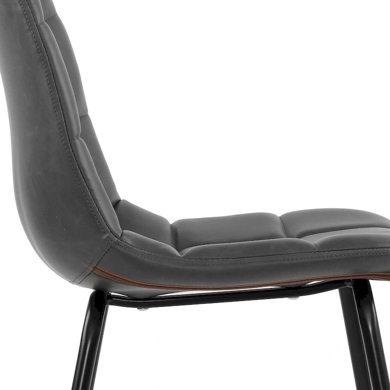 Chaises de salle à manger en similicuir, chaises d'appoint rembourrées avec pieds en métal, lot de 2