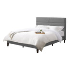 Lit tapissier Queen avec panneau rectangulaire
