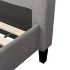 Lit tapissier Queen avec panneau rectangulaire