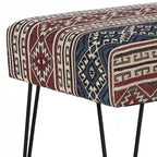 Banc ottoman en tissu rectangulaire rembourré pour chambre à coucher