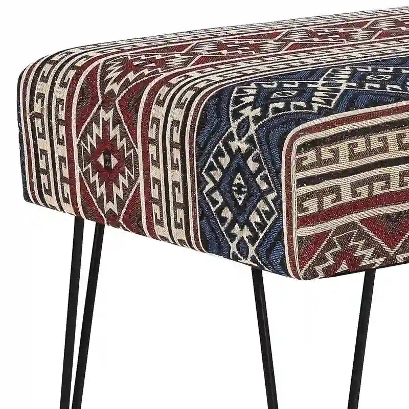 Banc ottoman en tissu rectangulaire rembourré pour chambre à coucher