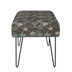 Banc ottoman en tissu rectangulaire rembourré pour chambre à coucher
