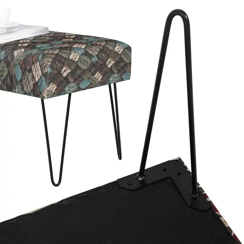 Banc ottoman en tissu rectangulaire rembourré pour chambre à coucher