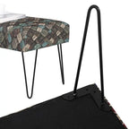 Banc ottoman en tissu rectangulaire rembourré pour chambre à coucher