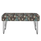 Banc ottoman en tissu rectangulaire rembourré pour chambre à coucher