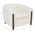 Fauteuil d'appoint dossier incurvé - 38 po L x 34 po P x 28 po H - 38Lx34Px28H
