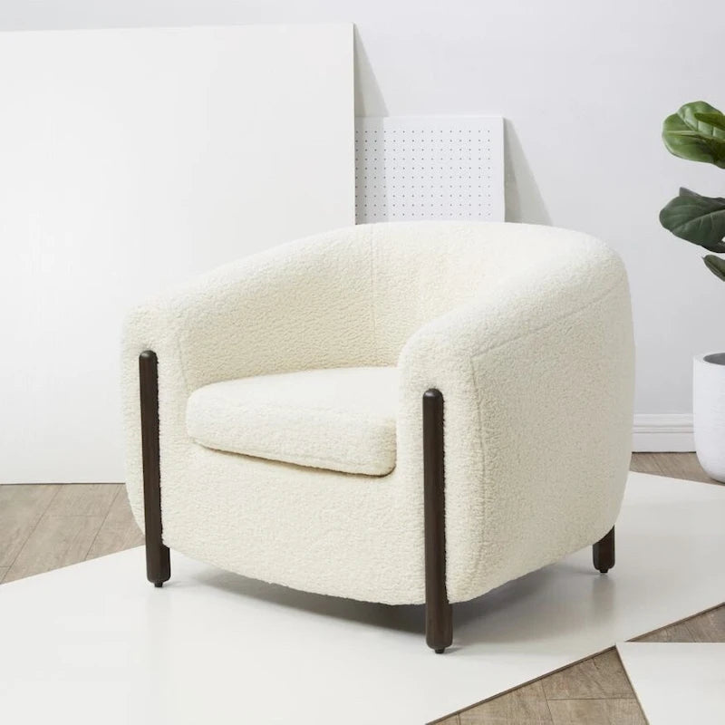 Fauteuil d'appoint dossier incurvé - 38 po L x 34 po P x 28 po H - 38Lx34Px28H