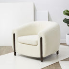 Fauteuil d'appoint dossier incurvé - 38 po L x 34 po P x 28 po H - 38Lx34Px28H