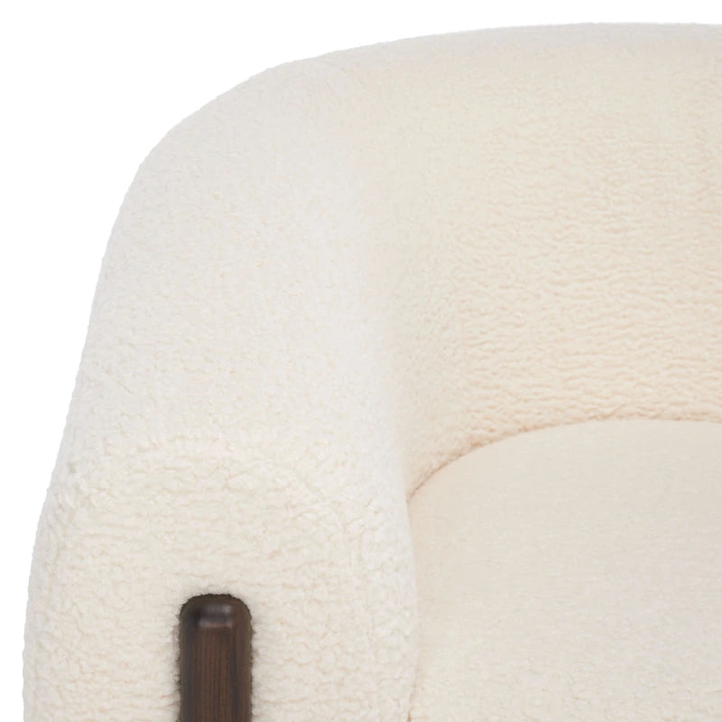 Fauteuil d'appoint dossier incurvé - 38 po L x 34 po P x 28 po H - 38Lx34Px28H