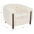 Fauteuil d'appoint dossier incurvé - 38 po L x 34 po P x 28 po H - 38Lx34Px28H