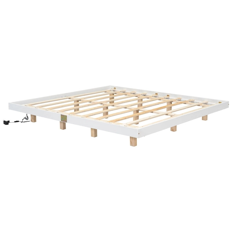 Lit flottant King Size avec lumières LED