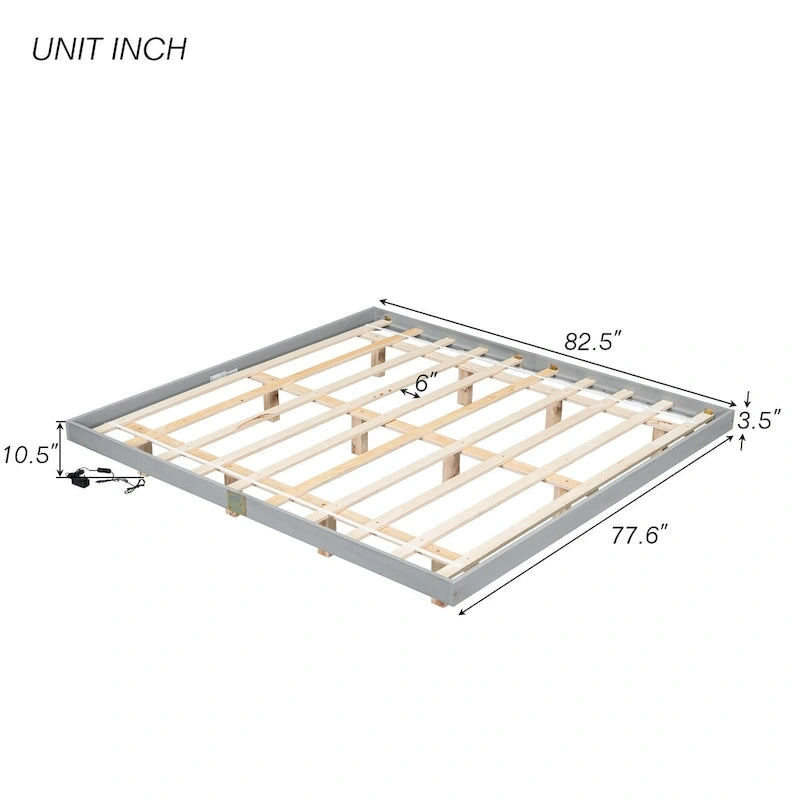 Lit flottant King Size avec lumières LED