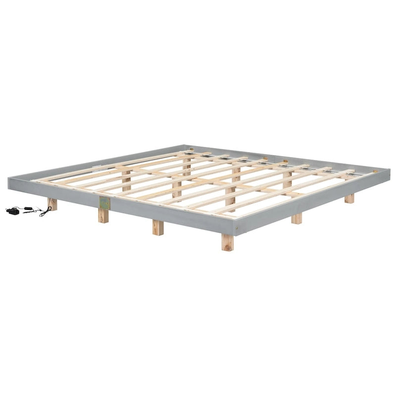 Lit flottant King Size avec lumières LED