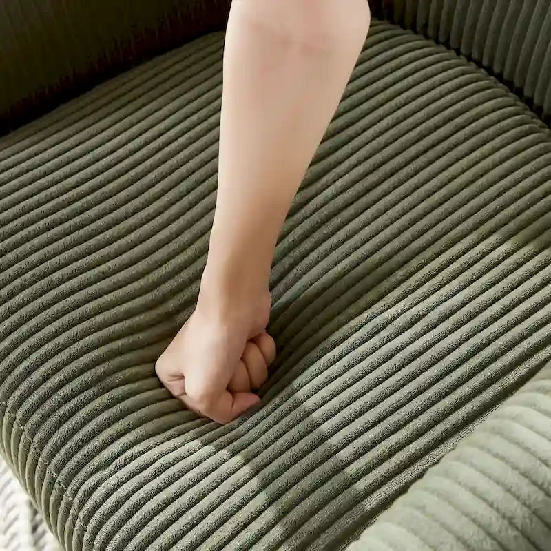 Fauteuil d'appoint pivotant à 360° en velours côtelé, canapé individuel confortable avec ottoman pour salon ou chambre à coucher