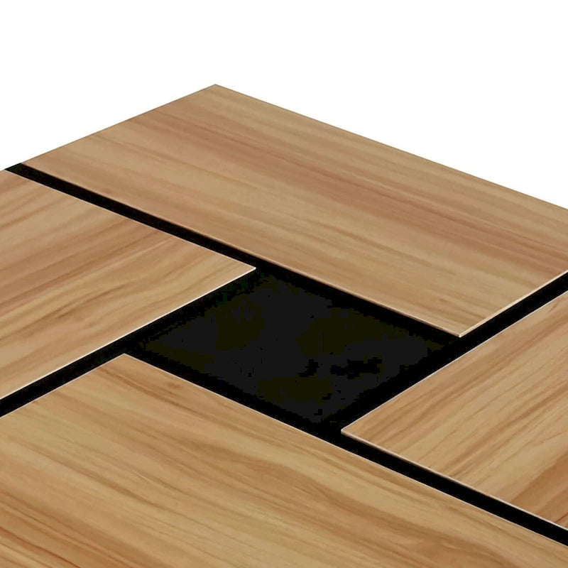 Table basse unique et élégante en bois avec plateau coulissant extensible