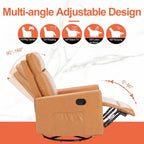 Fauteuil inclinable manuel, 8 modes de massage différents, marron