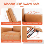 Fauteuil inclinable manuel, 8 modes de massage différents, marron