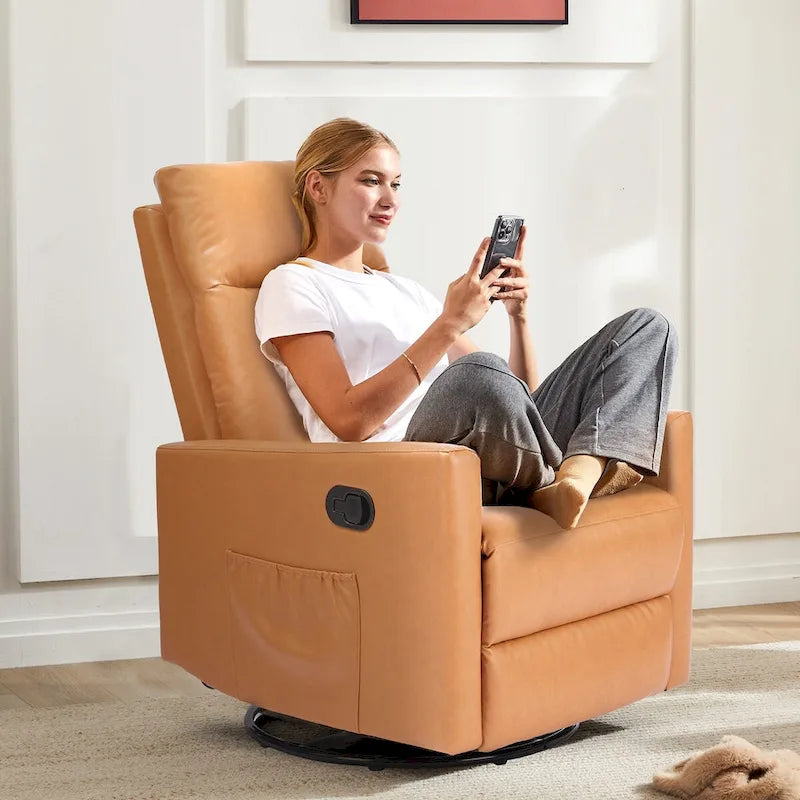 Fauteuil inclinable manuel, 8 modes de massage différents, marron