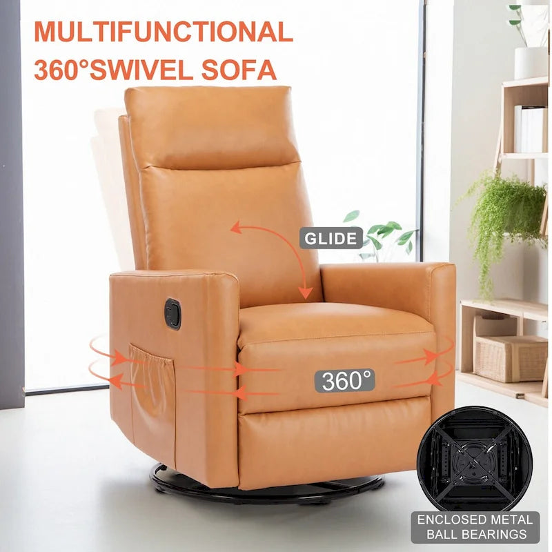 Fauteuil inclinable manuel, 8 modes de massage différents, marron