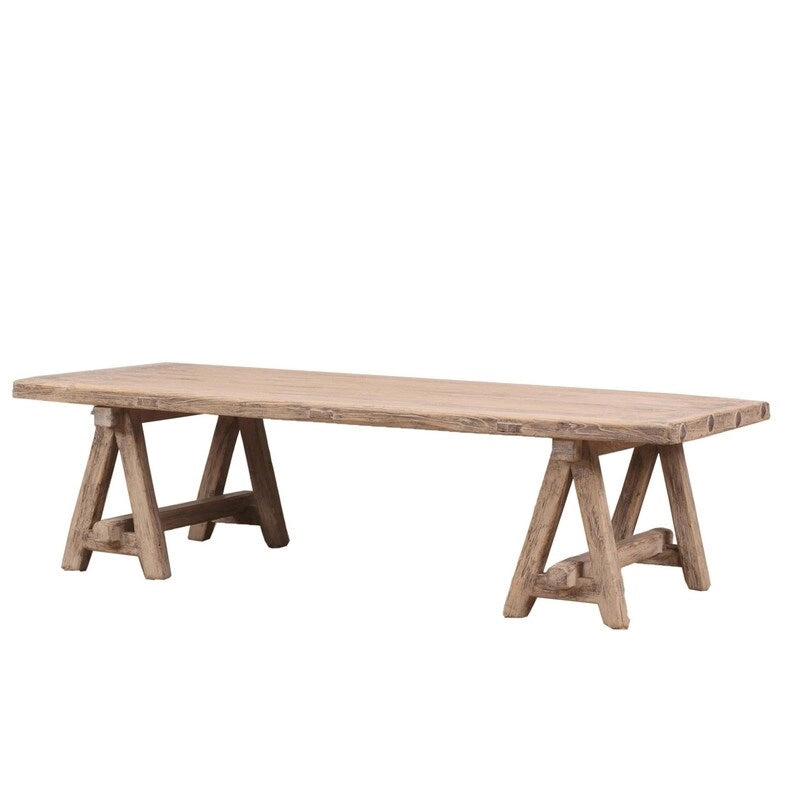 63 Table Basse Rimini Longue Noyer Naturel Vieilli
