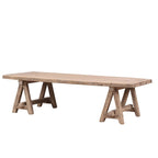 Table basse longue bois naturel vieilli