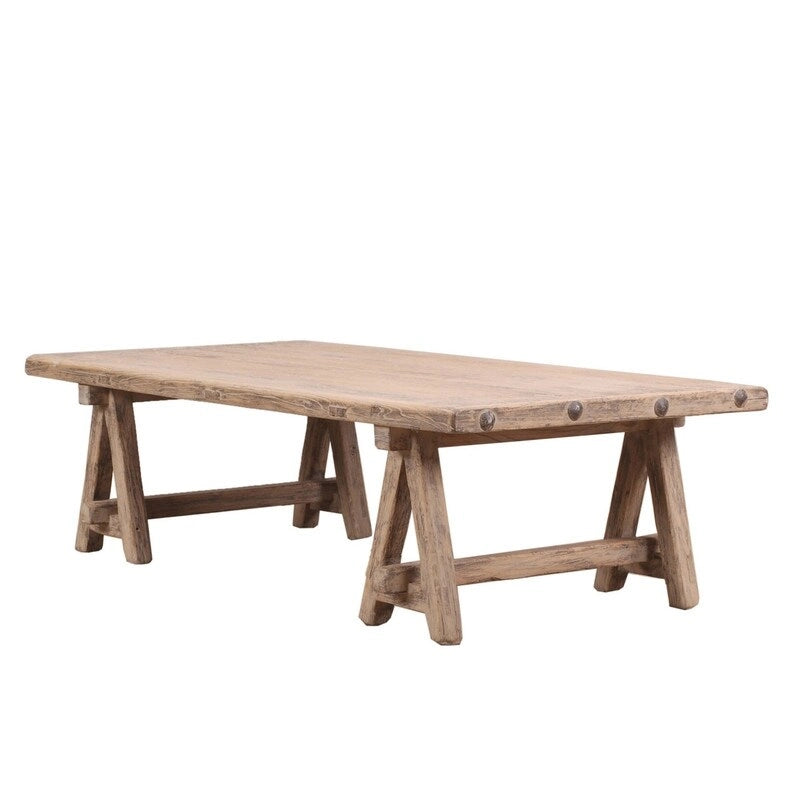63 Table Basse Rimini Longue Noyer Naturel Vieilli